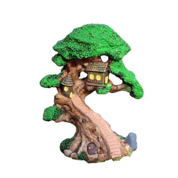 Old Fairy Tree House Home Garden Ornament Miniature Figurine Mini Fairy DIY