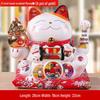 Ceramic Waving Fortune Cat Figurine for Home or Shop Decor