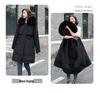 European & American Women's Mid-Length Fur Collar Cotton Jacket