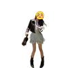 Super Fairy Waist Thin Long-sleeved Dress Women's Spring and Autumn Puffy Cake Skirt Temperament Sweet Little White Skirt