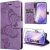 Flip Case - BOOLING - for Samsung Galaxy S26 Plus - Purple Butterfly Pattern Synthetic Leather - 2 Screens