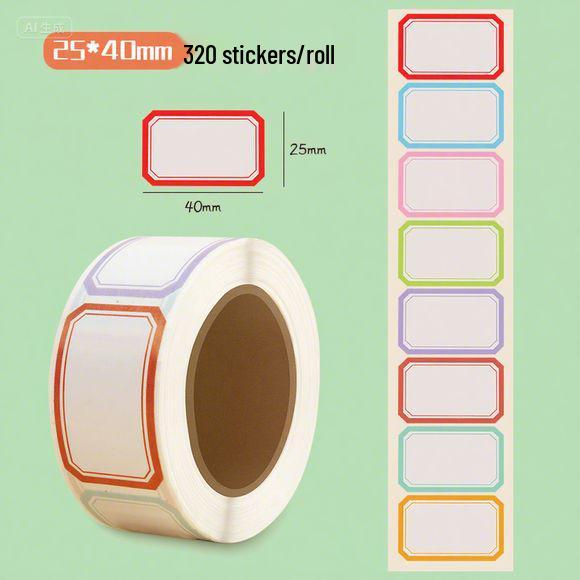 800 Waterproof Color Labels: Hand-writable, Easy-Tear Stickers for Warehouse and Price Marking Classification.