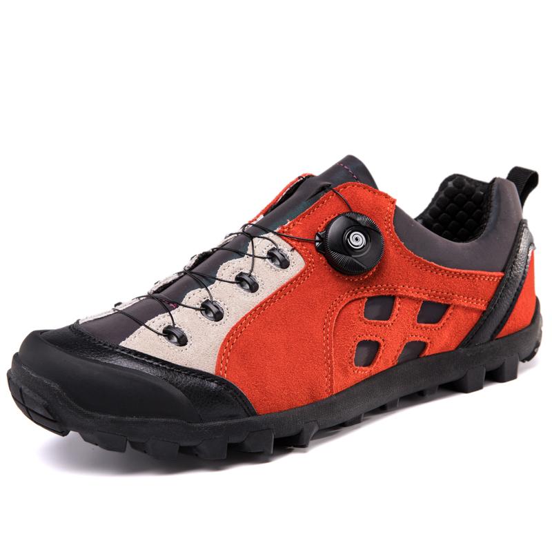 2025 New Men's Hiking Shoes Non-slip High-Quality Leather Outdoor Sneakers for Male Rotary Adjusting Clasp Men Trekking Shoes