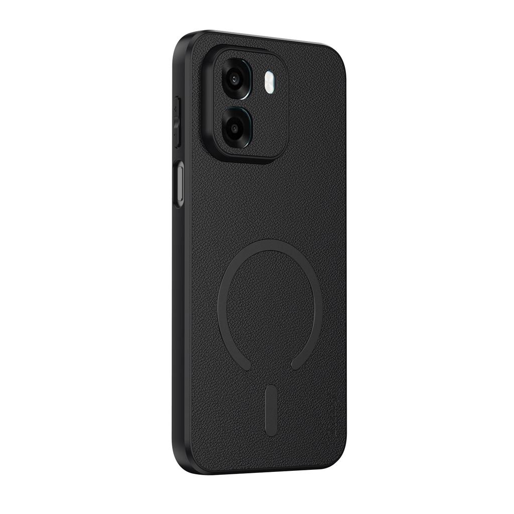 Magnetic Attraction Is Suitable for Oppo A6s Mobile Phone Case Reno15pro High-end Plain Leather X9pro Light Luxury Protective Case Business Case