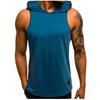 Men's Gym Pullover Vest Sleeveless Casual Hoodie Hooded Tank Tops Muscle T-Shirt