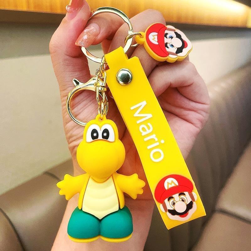 Kreativer Cartoon Mario Schlüsselanhänger Charmante PVC-Dekoration für Rucksack und Schlüssel