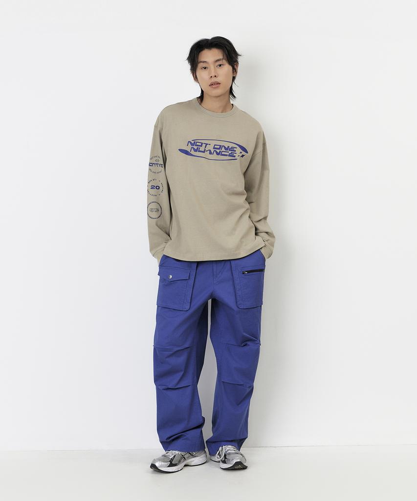 Nontaib Pocket Layered Parachute Pants (Blue)