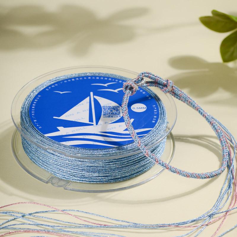 Gold/Silver Thread DIY Hand-Woven Braided Rope Bracelet Kit