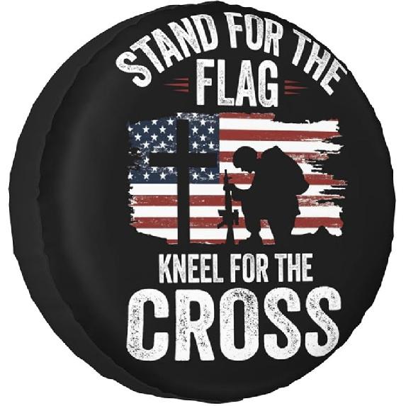 Spare Tire Cover Weatherproof Sun Protection Wheel Tire Cover Universal Fit Trailers RV SUV Truck Camper Travel With US American Flag (15  For Tire 17  for tire diameter 31.
