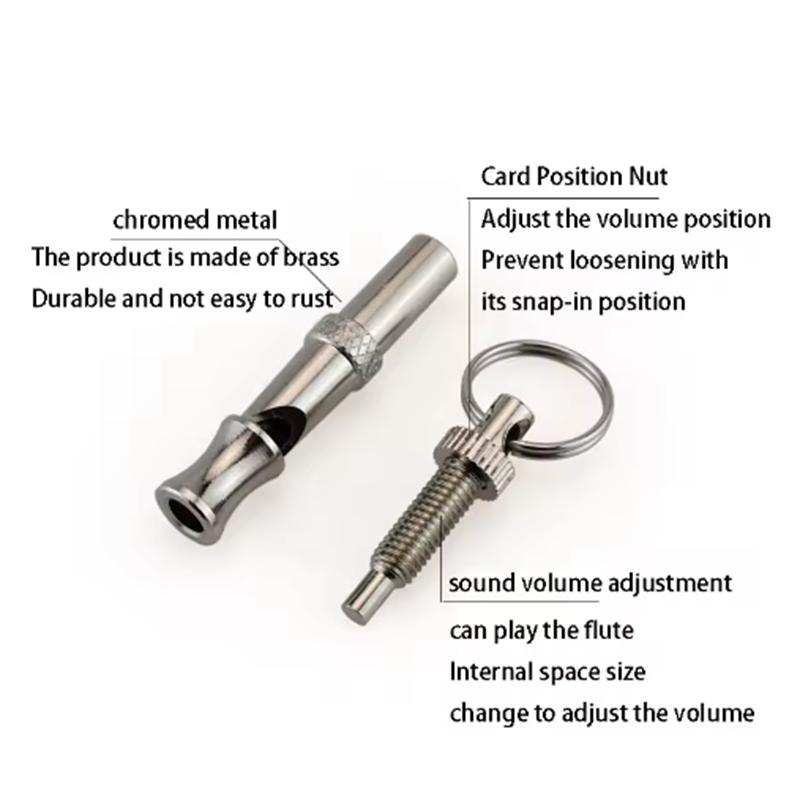 Pet training supplies dog flute dog whistle ultrasonic dog training small whistle pet supplies silver small portable
