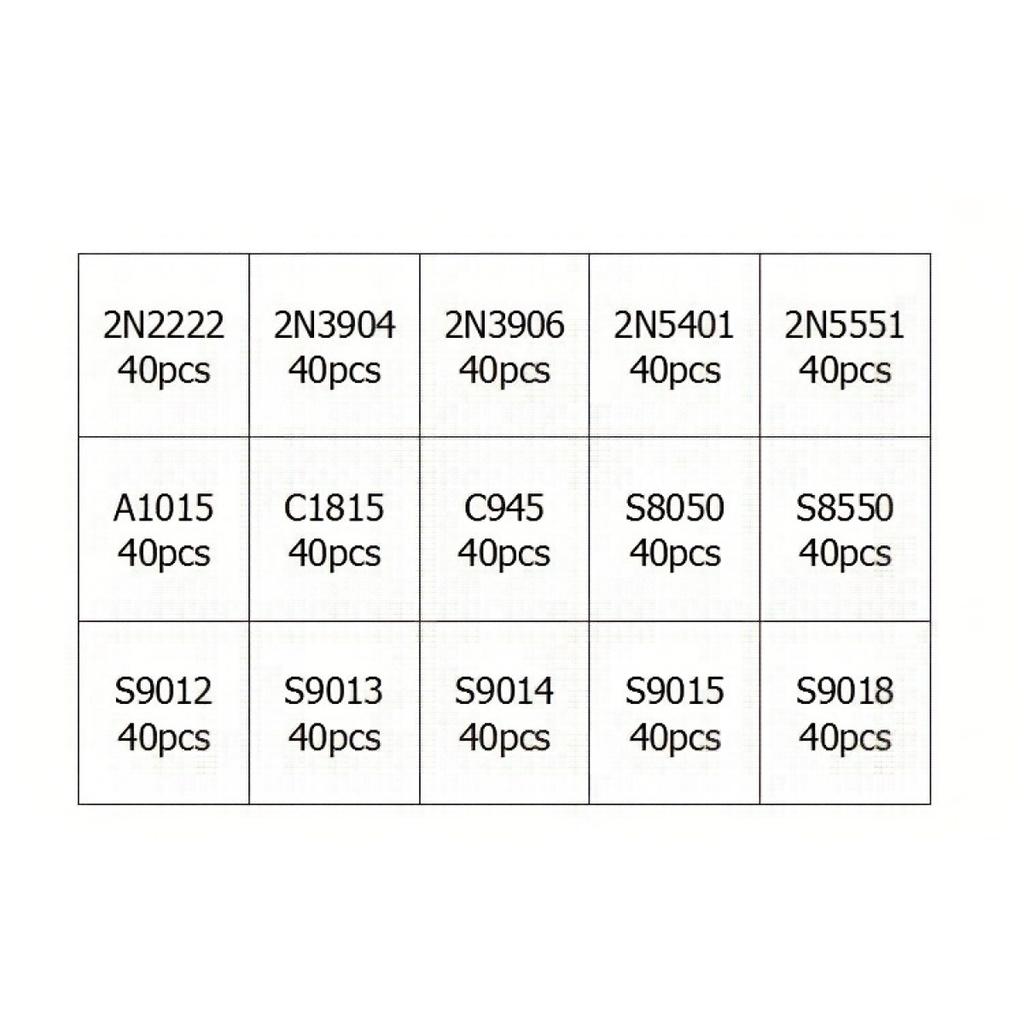 600pcs In Line Transistor NPN TO-92 PNP 2N2222-S9018 Foreign Trade Electronic Components Sample Box