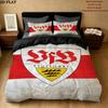 Ensemble de couette à motif Vfb Stuttgart Housse de couette Taie d'oreiller Décoration de maison Cadeau d'anniversaire (1 * housse de couette + 2 * taie d'oreiller sans garnissage)