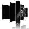Minimalist Animals Poster Lion Leopard Orangutan And Elephant Canvas Painting 5 Pieces Modular Picture Print Wall Art Home Decor