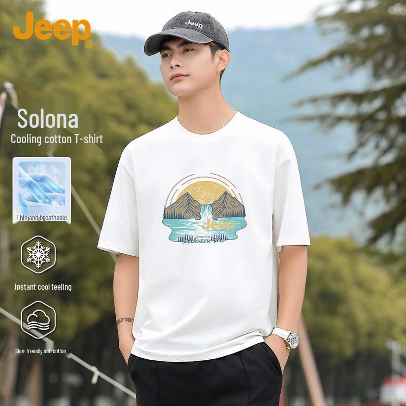 JEEP Men s Cool-Touch Casual Short-Sleeve T-Shirt