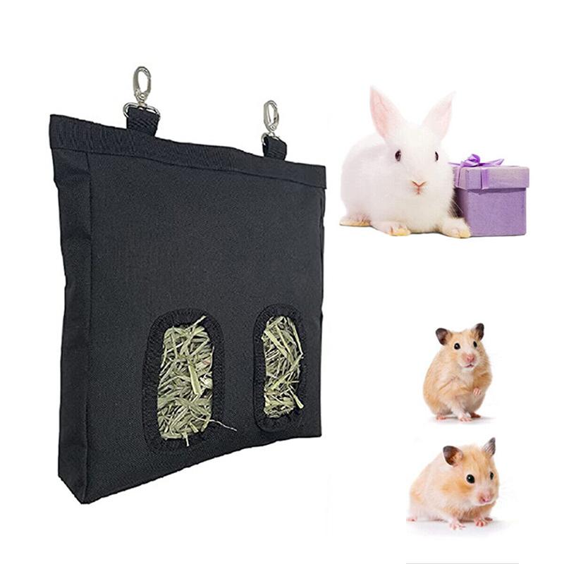 Pet Hay Bag Hanging Feeder Holder Feeding Dispenser for Guinea Rabbit Pig Gifts