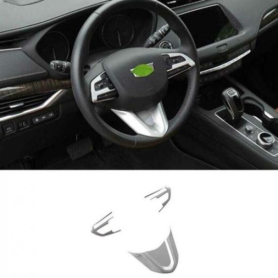 Steering Wheel Button For Cadillac CT4 Cover Trim 2020-2024 Matte Silver 3PCS