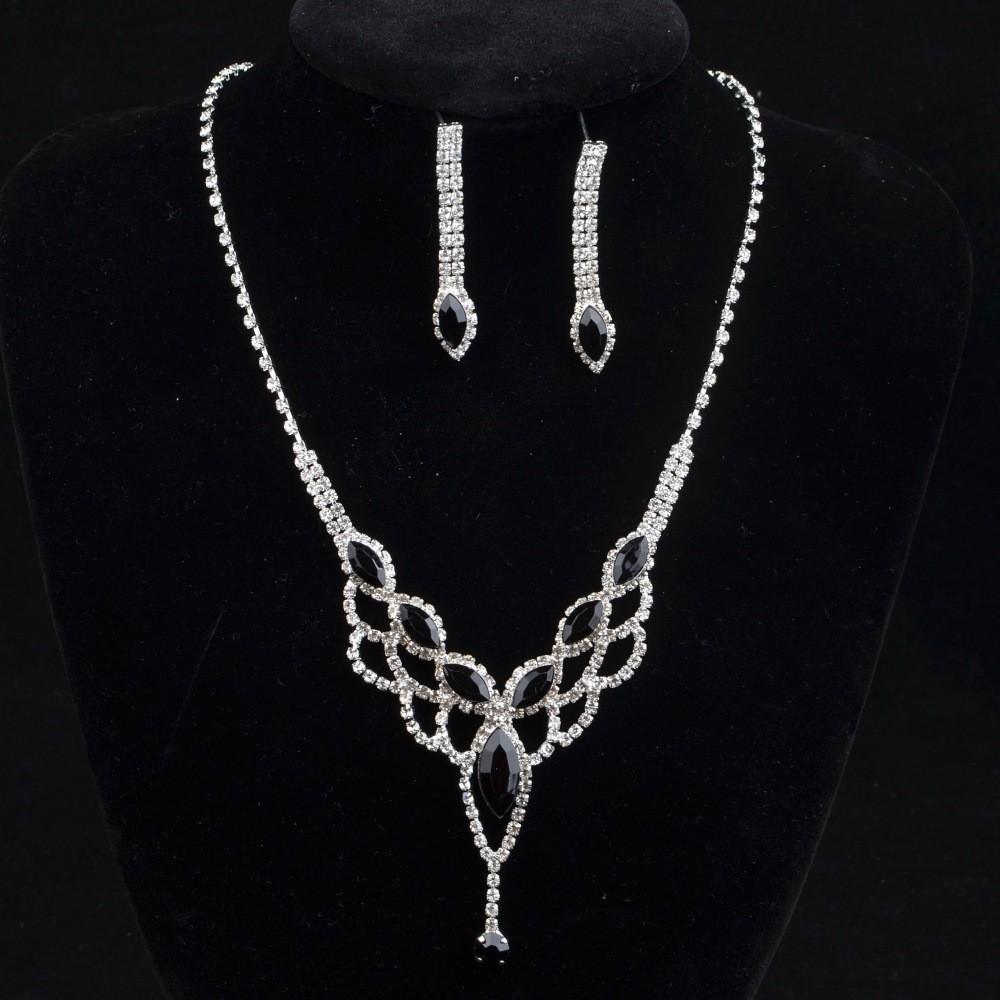 Elegant European & American Alloy Necklace Set - Versatile Bridal & Evening Jewelry