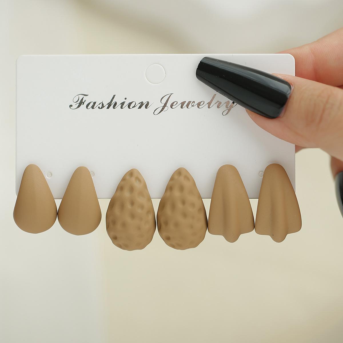Hot-selling creative ring earrings set, elegant autumn and winter earrings