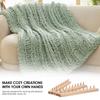 Weaving Loom Knitting Kit Wooden Hand Knitting Machine Kits Chunky Weaving Frame DIY Scarf Blanket Knitting Tools for Beginners