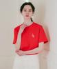 LOSSYROW Signature Logo Half-Sleeve T-Shirt Red