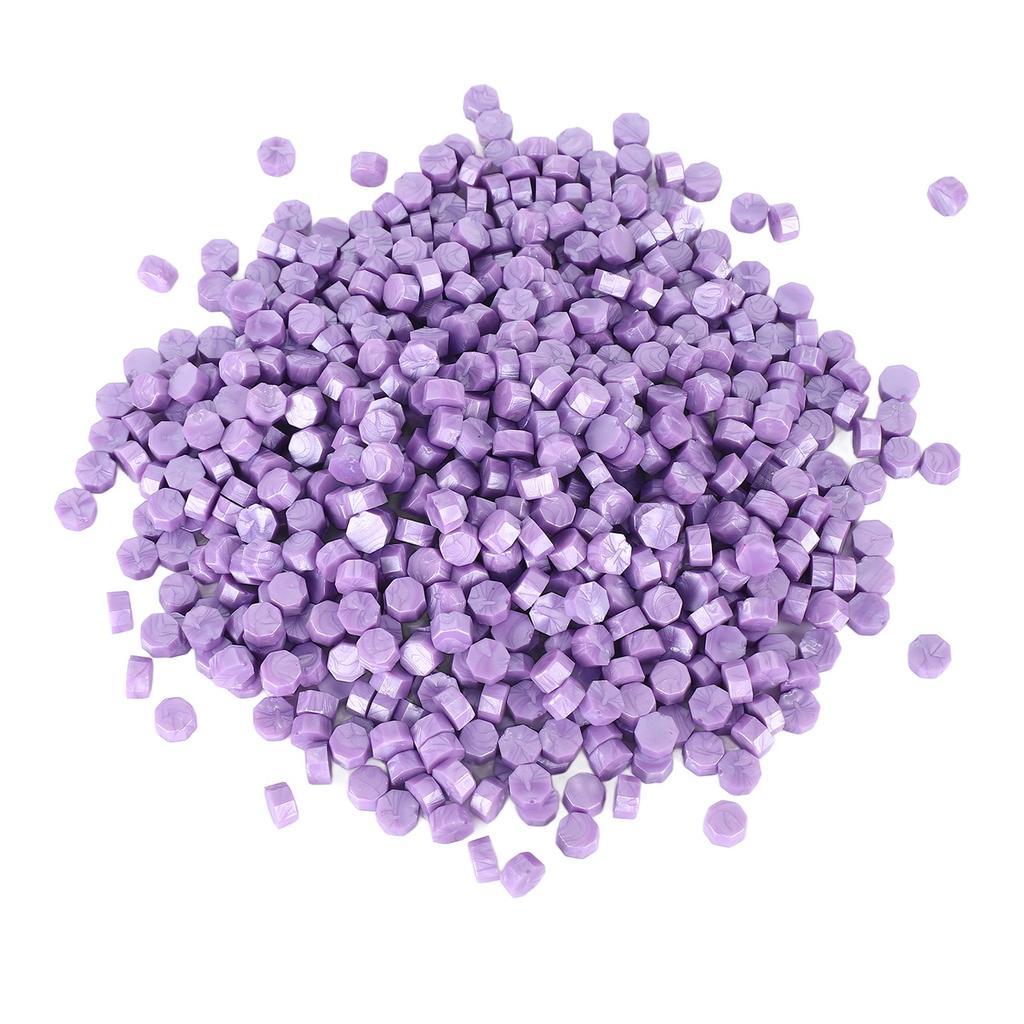 Sealing Wax Beads Pure Color Odourless Smokeless Portable Quick Dry Wax Stamp Beads for Envelope Cards Invitations