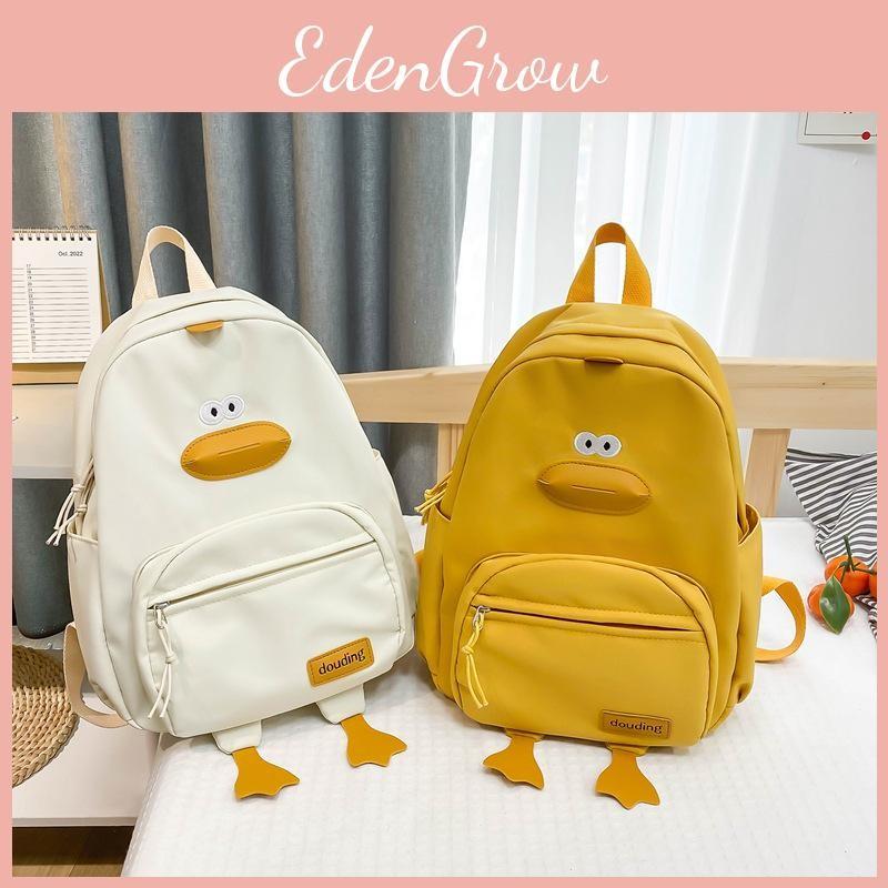Kids Backpack Duck Nylon Polyester Cute Design For Kindergarten Daily Use