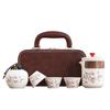 Chinese Portable Tea Drinking Wisteria Flower Ancient Rhyme Pot Car Express Cup Travel Kung Fu Tea Set Small Set Business