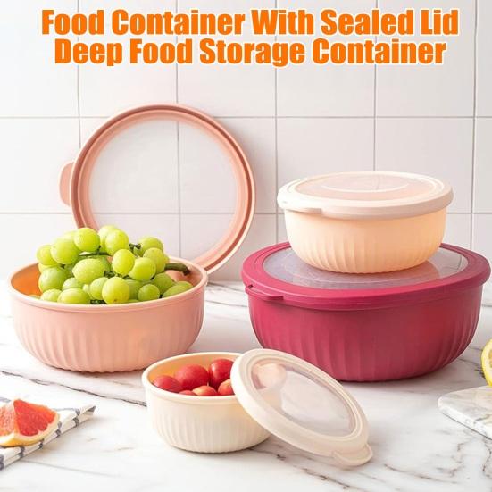 4 Stück Lebensmittelbehälter mit versiegeltem Deckel Salat Frischhaltebox Reis- und Nudelbehälter für Suppe Haferflocken Ramen Camping Studentenwohnheim