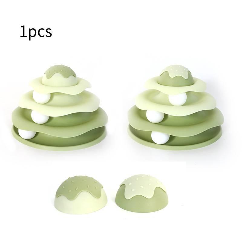 Cat Toy Set With Inflatable Bee Wobbler And Play Wheel For Interactive Play And Gift