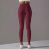 Women's Casual, Sexy And Comfortable Color Tight High-waist Elastic Sports Fitness Nine-point Yoga Pants
