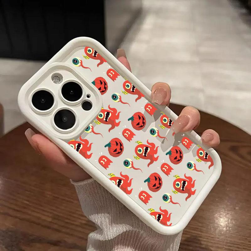 Phone Case for iPhone 16 Cases iPhone 15 14 13 12 Mini 11 Pro Max 16 Plus X XS 15Pro Shockproof Back Cover Happy Halloween Ghost
