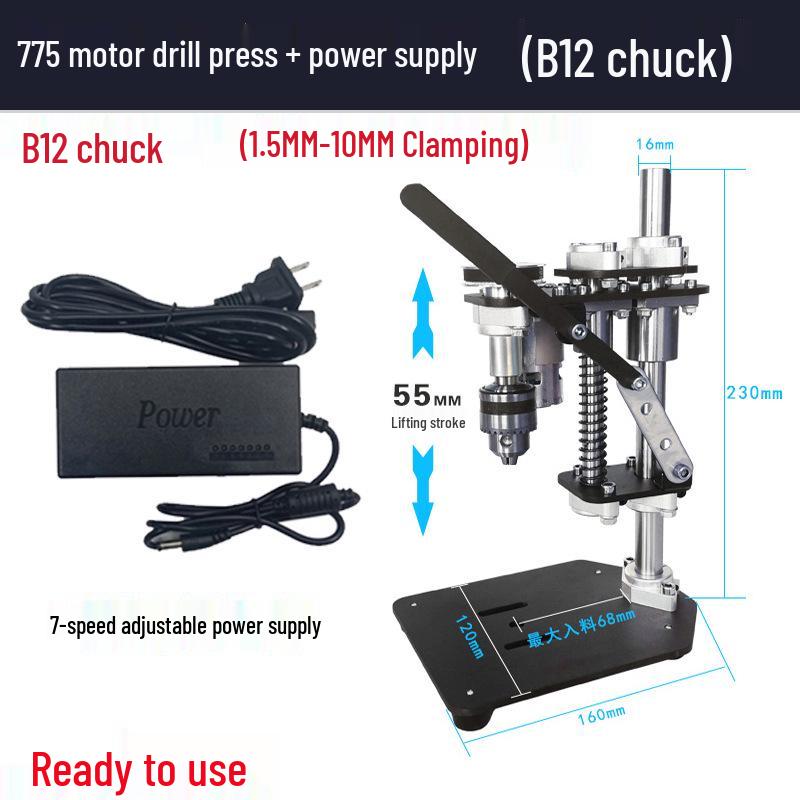 Compact 220V Mini Bench Drill Press with Variable Speed for DIY Projects