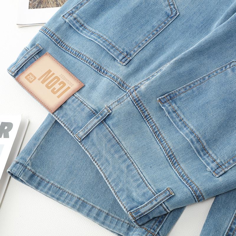 Women's Light Blue High-Waisted Wide-Leg Jeans - 2025 Summer Slimming Style