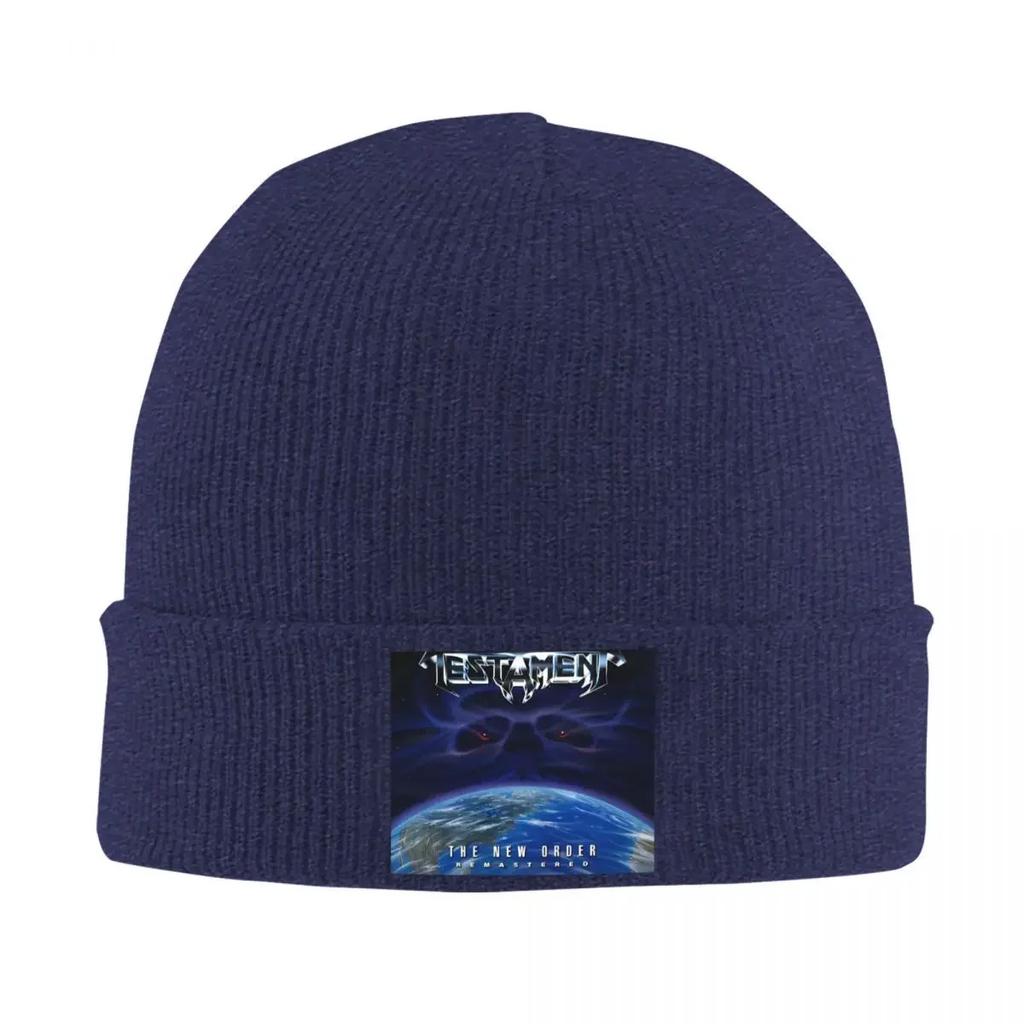 New TestaUnisext The New Order Knitted Hat For Women Unisex Beanie Autumn Winter Hat Thrash Metal Rock Warm Melon Cap