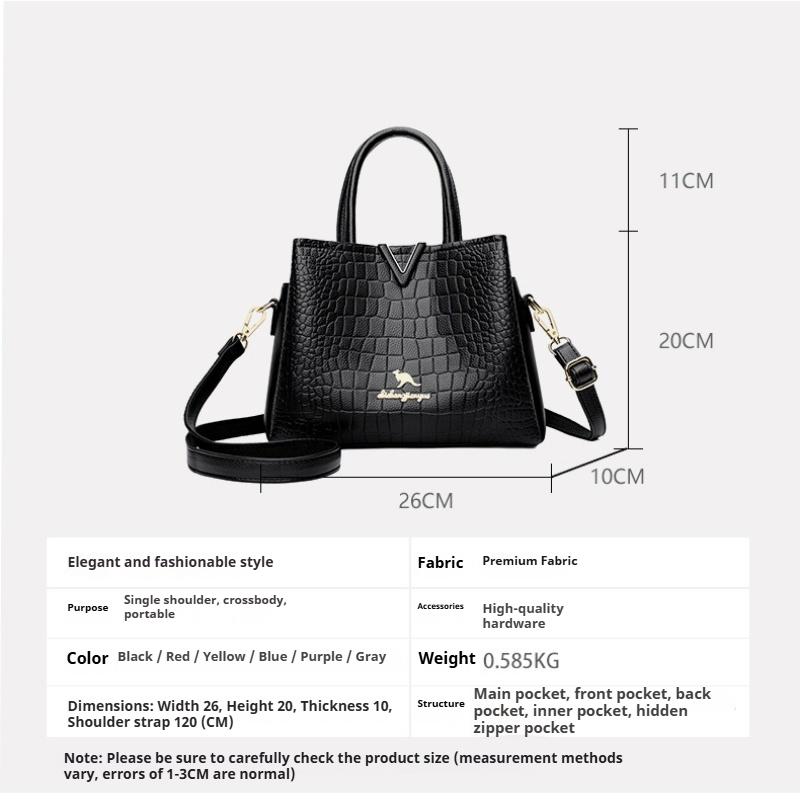 Ladies' Bags, New Style, Elegant Handbags, Simple Texture, Atmospheric Shoulder Bags, Women's Crossbody Bags, Fashionable Women's Bags