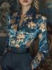 2026 Women's European & American Floral French-Look Long Sleeve Shirt
