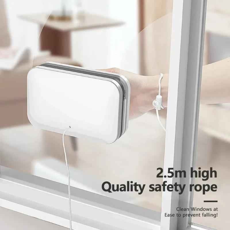 Nettoyeur de Vitres Magnétique 3-45mm Double Face Essuie-glace Vitre Brosse Nettoyante pour Laver les Vitres Outil de Nettoyage Ménager Extérieur