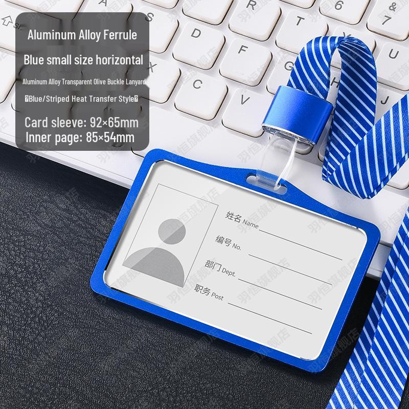 Mitarbeiter-Ausweishalter aus Aluminiumlegierung mit Lanyard
