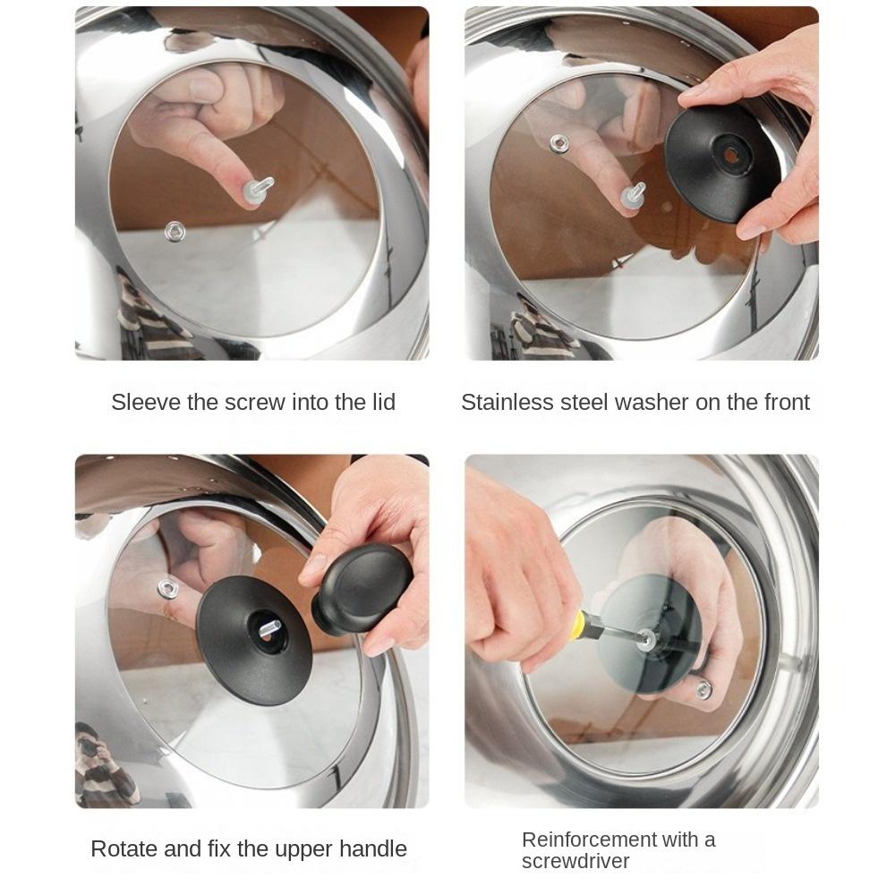 Verdickter Koch-Wok-Pfannendeckel Sichtbarer Küchen-Lebensmitteldeckel Langlebiger Runder Topfdeckel Hausmannskost