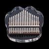 Transparent Kalimba Acrylic Finger Pianos 17 Keys Thumb Piano with Letters and Notes Musical Instrument Gifts for Girls