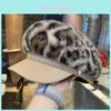 Leopard Print Newsboy Cap With Warm Polyester Fabric For Winter Casual Fashion