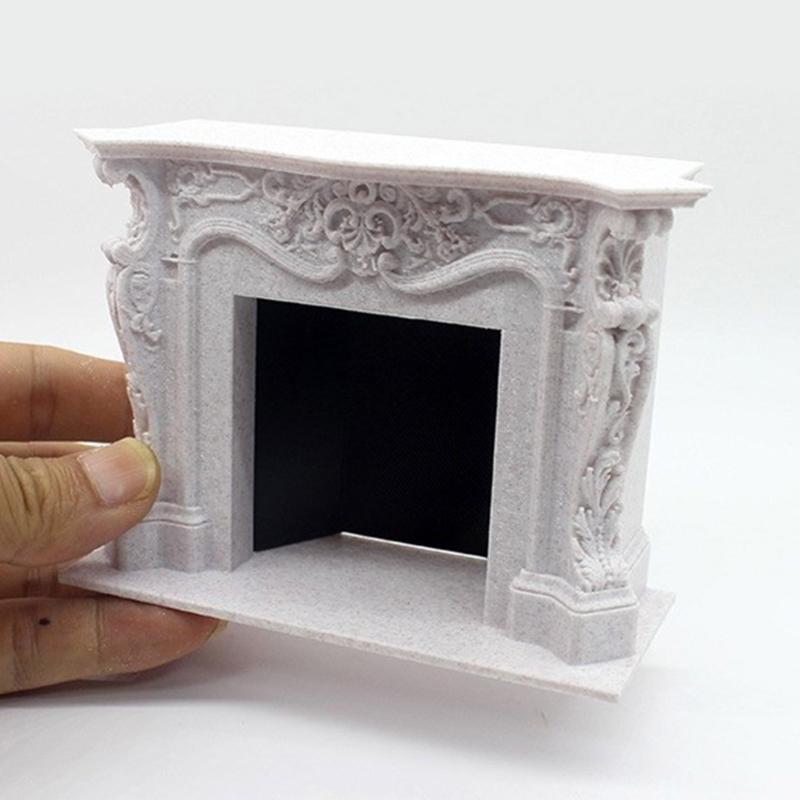 Educational Doll House Fireplaces Miniatures Zakka Toy Pretend Play Realistic Model Fireplaces Model Mini Size