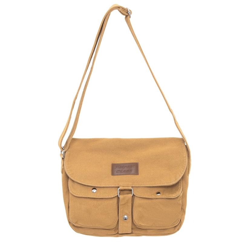 

Модная ретро студенческая холщовая сумка новая сумка-мессенджер в стиле милитари Харадзюку большая вместимость на плечо женская коричневый