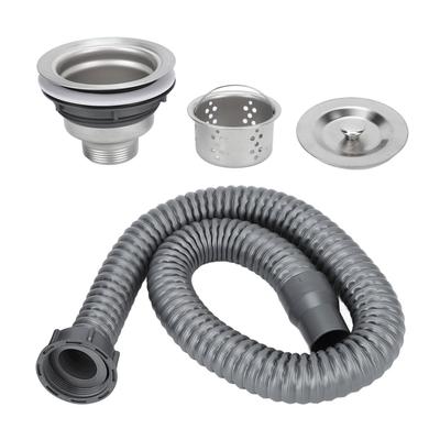 Tappo Scarico Vasca da Bagno Filtro Acciaio Inossidabile Misura Grande Cattura Capelli Set Filtro Scarico con Tubo