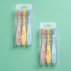 3-Pack Soft Toothbrushes for Children 2-6 Years, Macaron Colors, Small Heads