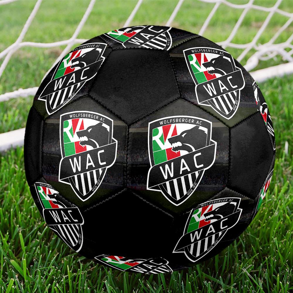 Wolfsberger AC Soccer Ball, colorful, suitable for all ages, machine-stitched, PVC material, competition grade, durable and high bounce
