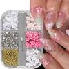 New Nail Art Jewelry Three-dimensional Small Flower Steel Ball Pearl Diamond Jewelry Mixed Nail Art Jewelry