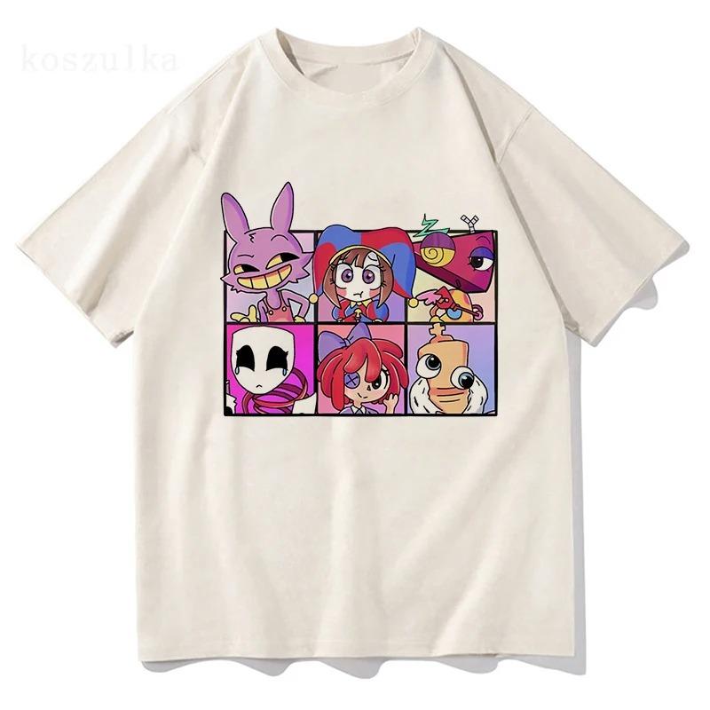 

THE AMAZING DIGITAL CIRCUS Print T-Shirt Men Women Casual High Quality Pomni The Jester Ramen T-Shirts Cotton Short Sleeve Tees 4XL