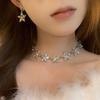 Diamantbesetzte Stern-Spleiß-Halskette Damen-Choker High-End-Schlüsselbein-Kette Einfache leichte Luxus-Mode Vielseitige Halskette Großhandel