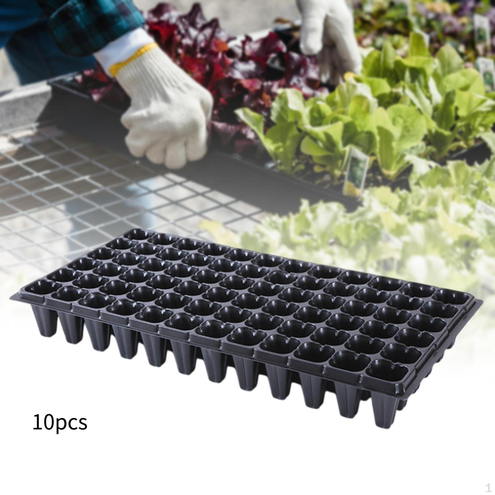

10 штук Лоток для розсади 21,2x11 дюймів Багатофункціональний ПП матеріал для садового приладдя 72 Grids